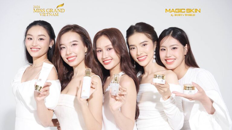 Top 36 thí sinh Miss Grand Vietnam 2024 khoe sắc cùng bộ sản phẩm dưỡng trắng ngọc trai Magic Skin by Ruby’s World